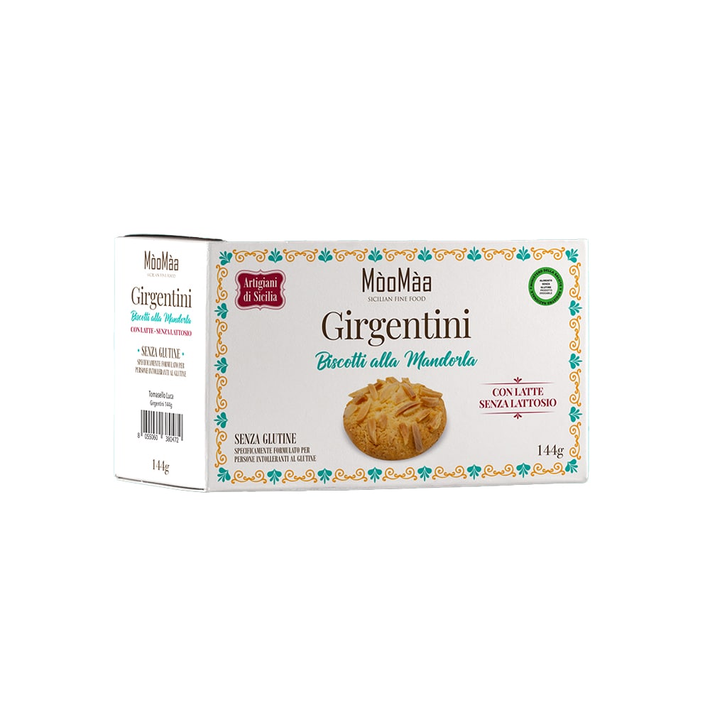 MOOMAA GIRGENTINI BISCOTTI ALLA MANDORLA 144G - farmagiri