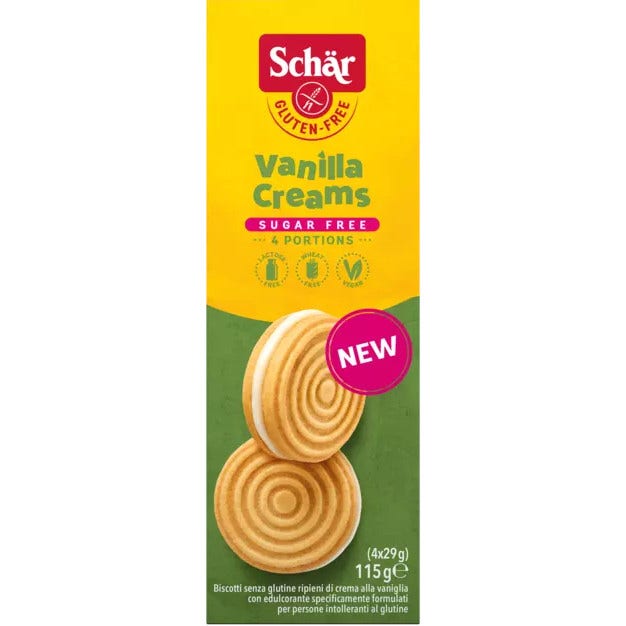 SCHAR SUGAR FREE VANILLA CREAMS 115 G - farmagiri