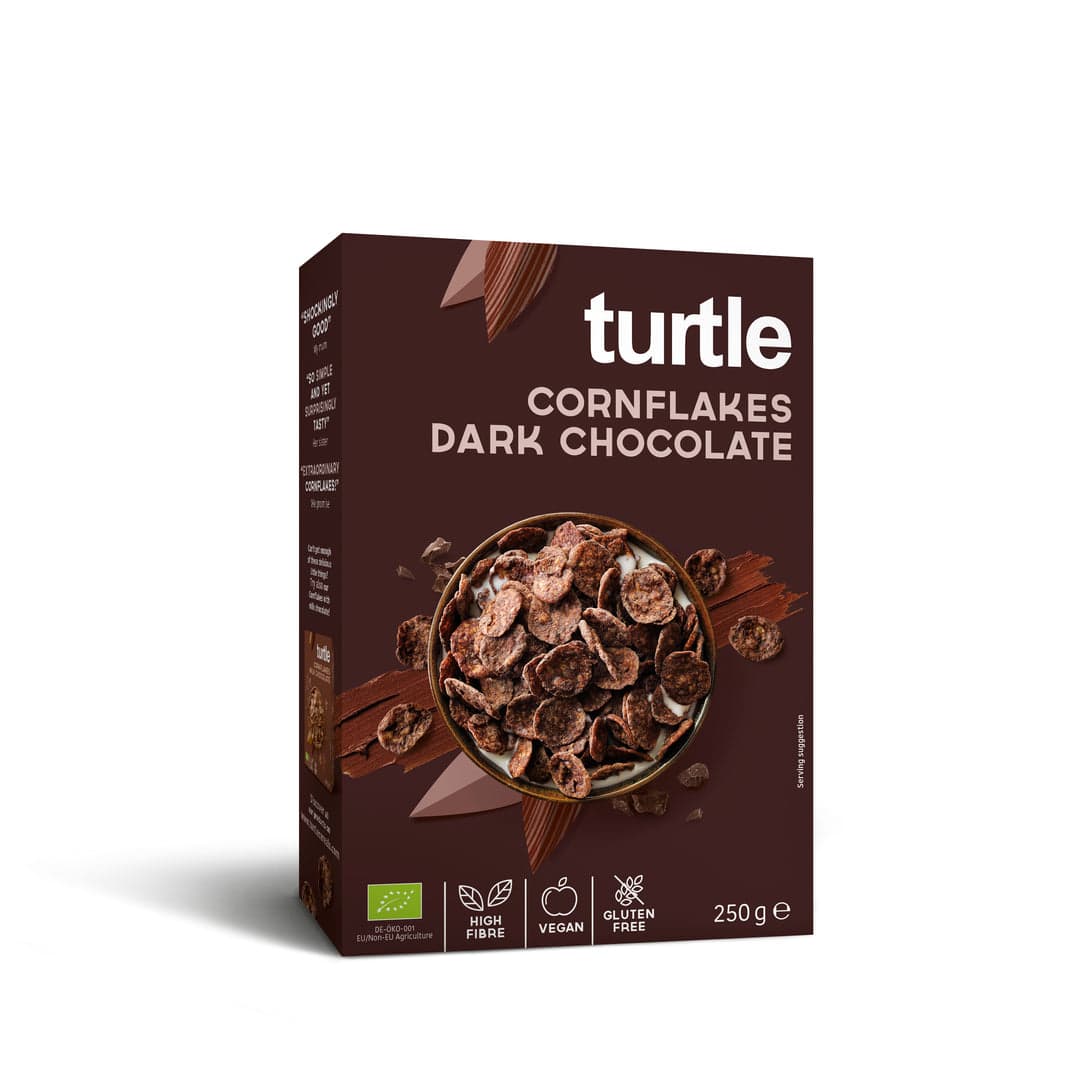 TURTLE CORNFLAKES DARK CHOCOLATE 250 G - farmagiri