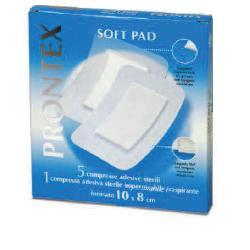 GARZA COMPRESSA PRONTEX SOFT PAD 10X8 CM 6 PEZZI (5 TNT + 1 IMPERMEABILE AQUA PAD) - farmagiri