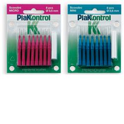 PLAKKONTROL SCOVOLINO MICRO 0,5 MM 8 PEZZI + MANICO - farmagiri