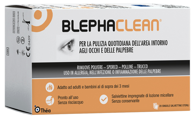 BLEPHACLEAN GARZE OCULARI STERILI A BASE DI ACIDO IALURONICO 20 PEZZI - farmagiri