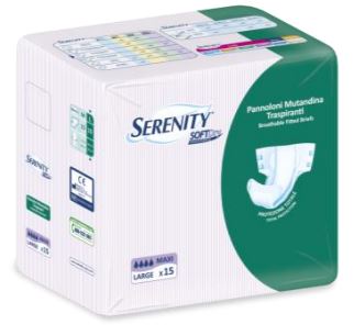 PANNOLONE PER INCONTINENZA A MUTANDINA SERENITY SOFTDRY MAXI LARGE 15 PEZZI - farmagiri