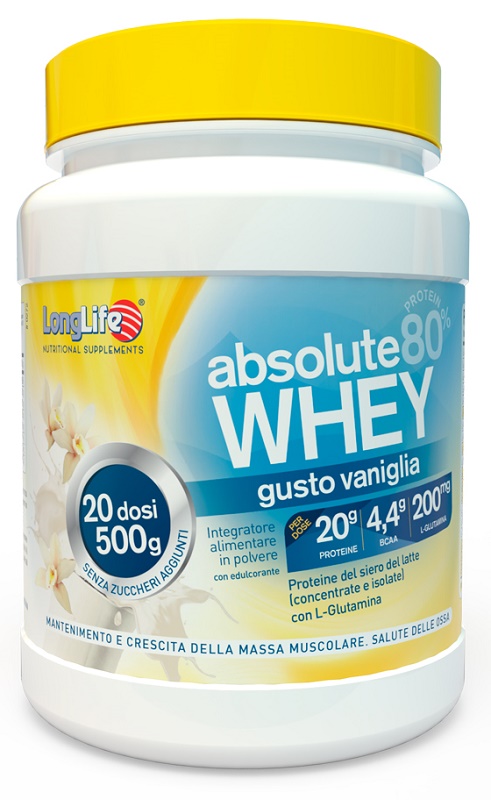 LONGLIFE ABSOLUTE WHEY VANIGLIA 500 G - farmagiri