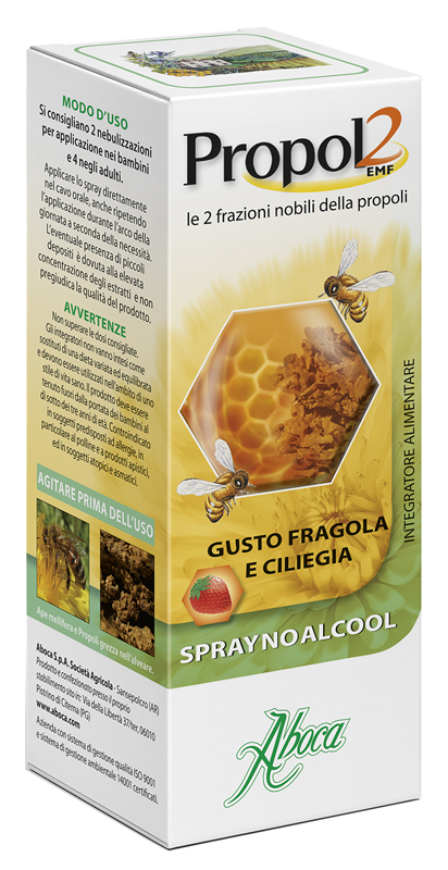 PROPOL2 EMF SPRAY NO ALCOOL FRAGOLA E CILIEGIA 30 ML - farmagiri