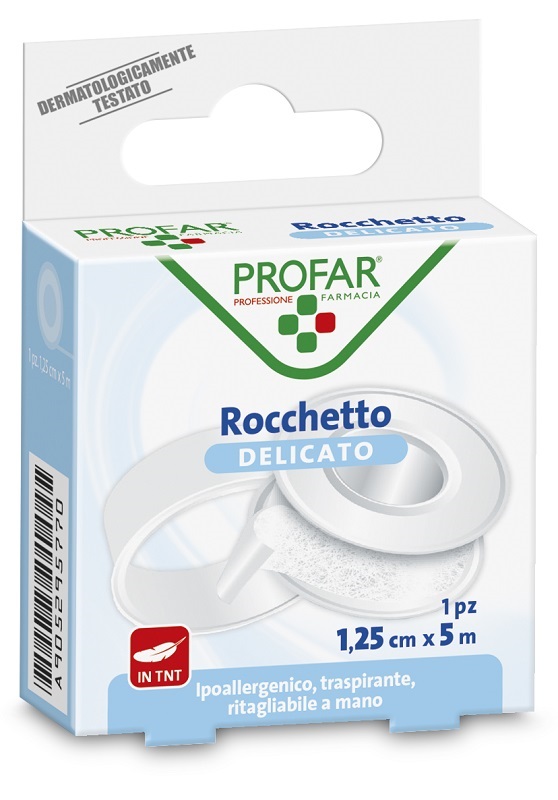 CEROTTO ROCCHETTO TESSUTO NON TESSUTO DELICATO CM 1,25X5 M PROFAR - farmagiri
