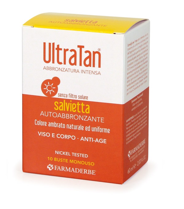 ULTRA TAN SALVIETTE AUTOABBRONZANTI 10 BUSTE - farmagiri