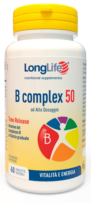 LONGLIFE B COMPLEX 50 RILASCIO GRADUALE 60 TAVOLETTE DIVISIBILI - farmagiri