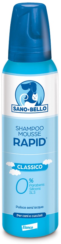 SANO E BELLO SHAMPOO MOUSSE RAPID CLASSICO FLACONE 300 ML PER LAVAGGIO SENZ'ACQUA - farmagiri