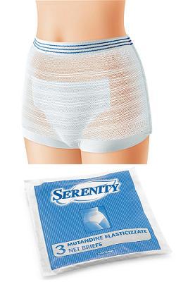 MUTANDINA ELASTICA RETTANGOLARE A RETE SERENITY L 3 PEZZI - farmagiri
