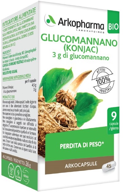 ARKO CAPSULE GLUCOMANNANO BIO 45 CAPSULE - farmagiri