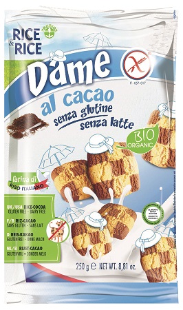 RICE&RICE DAME DI RISO CON CACAO SENZA LATTE 250 G - farmagiri