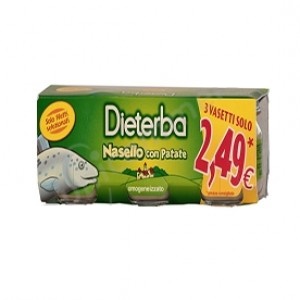 DIETERBA OMOGENEIZZATO NASELLO 3 PEZZI 80 G - farmagiri