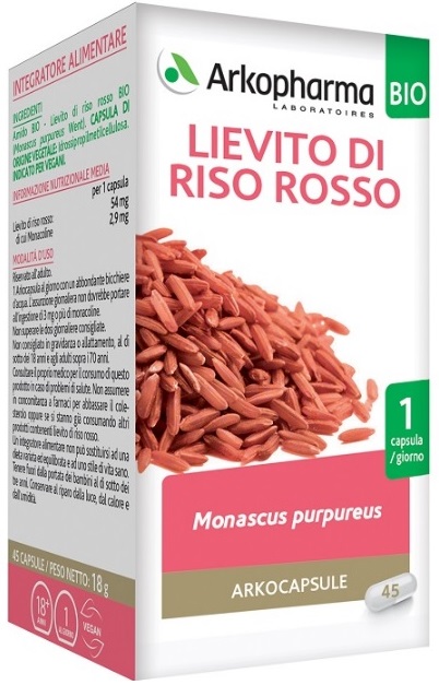 ARKO CAPSULE LIEVITO RISO ROSSO 45 CAPSULE BIO - farmagiri