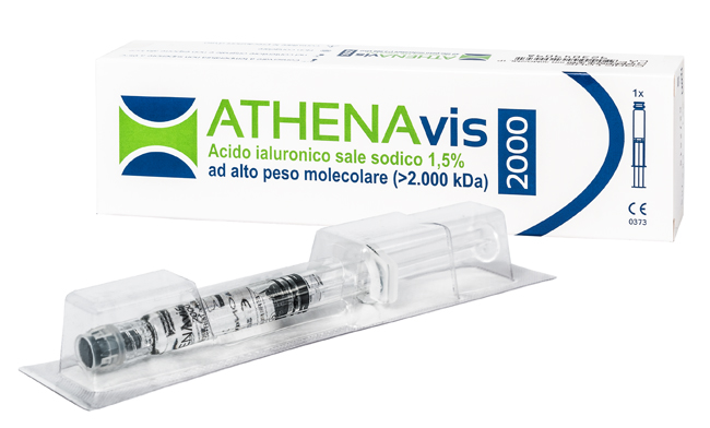SIRINGA INTRA-ARTICOLARE ATHENAVIS 2000 ACIDO IALURONICO 1,5% 30 MG 2 ML 3 PEZZI - farmagiri