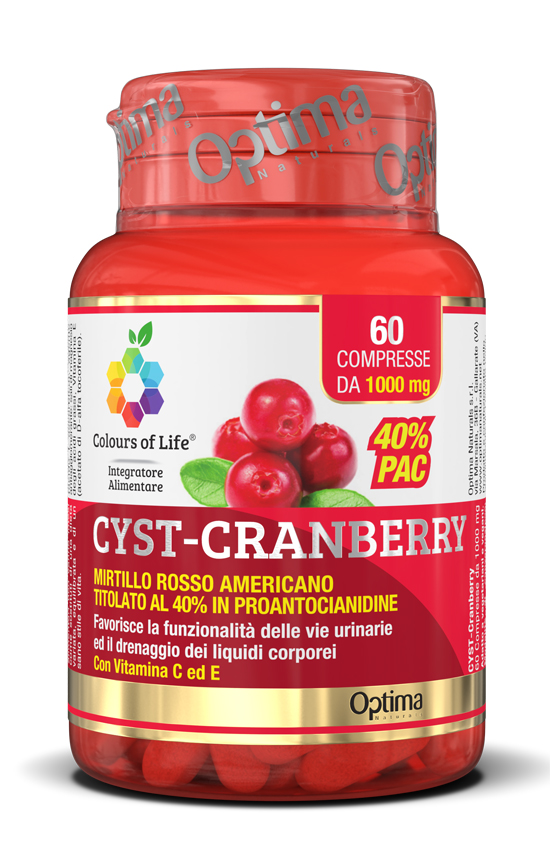 COLOURS OF LIFE CYST-CRANBERRY CON VITAMINA C E 60 COMPRESSE 1000 MG - farmagiri