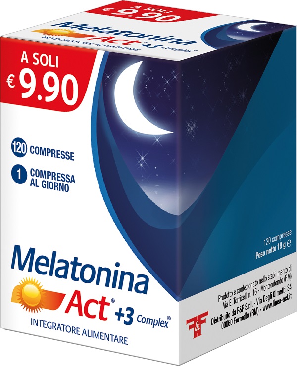 MELATONINA ACT +3 COMPLEX 120 COMPRESSE - farmagiri