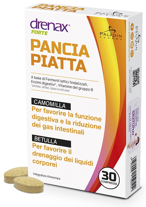 DRENAX FORTE PANCIA PIATTA 30 COMPRESSE - farmagiri