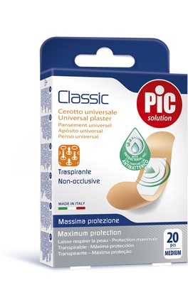 CEROTTO PIC CLASSIC 19X72 MM ANTIBATTERICO 20 PEZZI - farmagiri