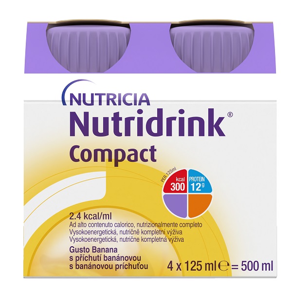 NUTRICIA NUTRIDRINK COMPACT GUSTO BANANA 4 BOTTIGLIE DA 125 ML - farmagiri