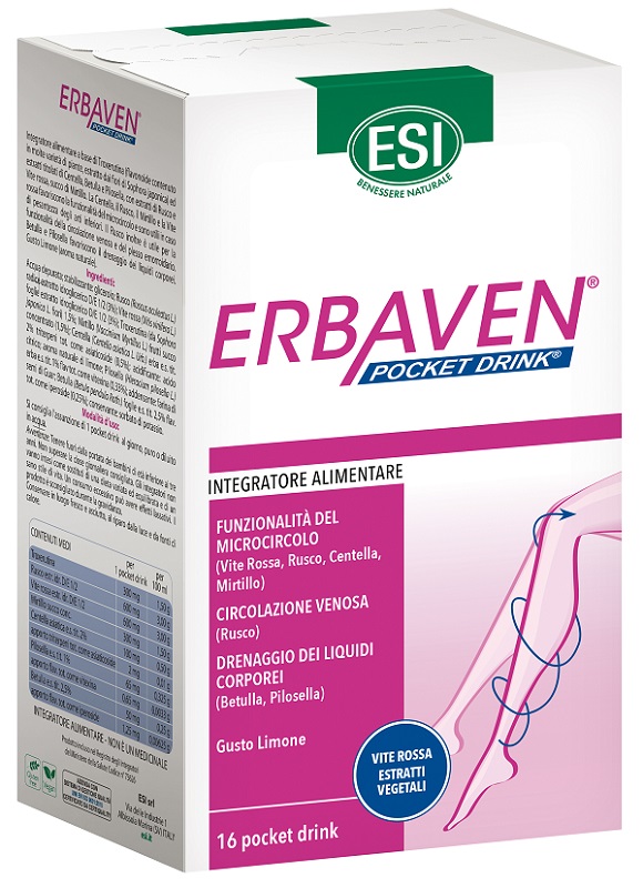 ESI ERBAVEN 16 POCKET DRINK X 20 ML GUSTO LIMONE - farmagiri