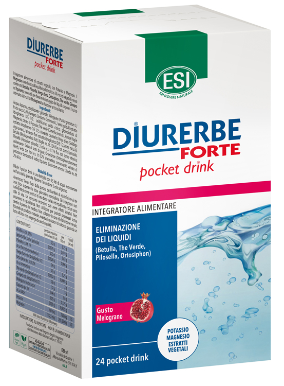 ESI DIURERBE FORTE POCKET DRINK MELOGRANO 24 X 20 ML - farmagiri