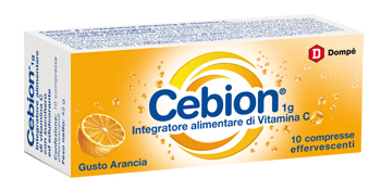 CEBION EFFERVESCENTI VITAMINA C ARANCIA 10 COMPRESSE - farmagiri