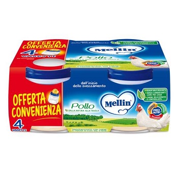 MELLIN OMOGENEIZZATO POLLO 4X80 G - farmagiri