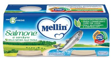 MELLIN OMOGENEIZZATO SALMONE 2 X 80 G - farmagiri