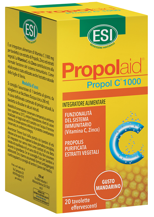 ESI PROPOLAID C 1000 20 TAVOLETTE EFFERVESCENTI - farmagiri