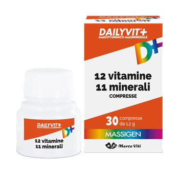 MASSIGEN DAILYVIT 12 VITAMINE 11 MINERALI 30 COMPRESSE RIVESTITE - farmagiri