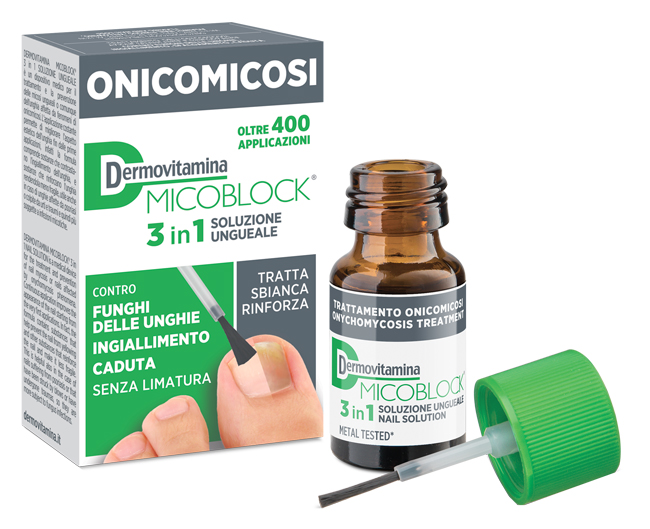 DERMOVITAMINA MICOBLOCK 3 IN 1 ONICOMICOSI SOLUZIONE UNGUEALE 7 ML - farmagiri