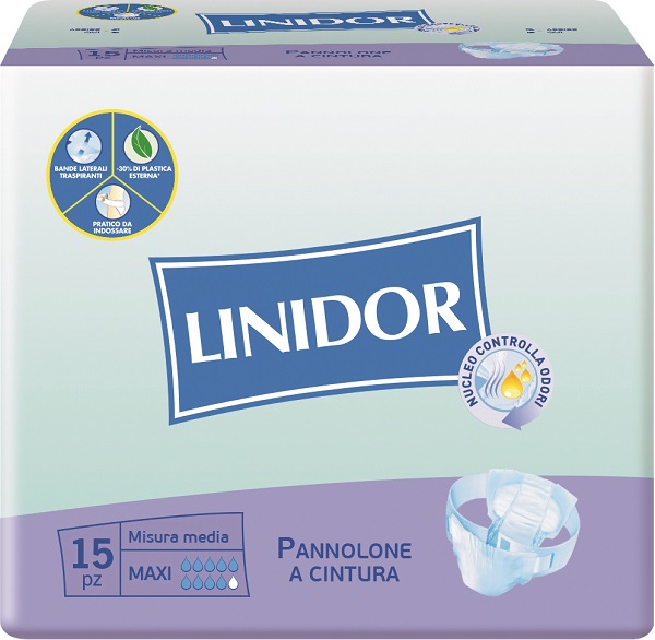 PANNOLONE LINIDOR A CINTURA MAXI MISURA MEDIA 15 PEZZI - farmagiri
