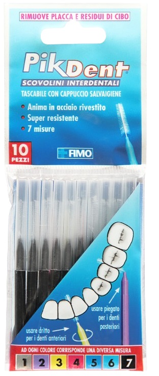 PIKDENT STUZZICOLINO 7 NERO 10 PEZZI - farmagiri