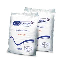 SACCA DI DRENAGGIO DA LETTO PER INCONTINENZA UROSYSTEM TUBO 130 CM SENZA SCARICO 30 PEZZI - farmagiri