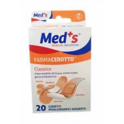 CEROTTO MEDS STRIP POLIURETANO IPOALLERGENICO CLASSICO ASSORTITI 20 PEZZI - farmagiri