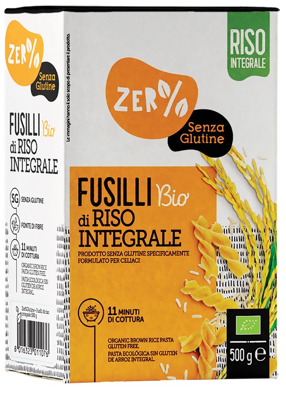 ZERO% GLUTINE FUSILLI DI RISO INTEGRALE SENZA GLUTINE BIO 500 G - farmagiri