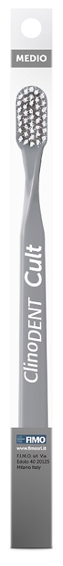 CLINODENT CULT GRIGIO SPAZZOLINO DA DENTI MEDIO - farmagiri
