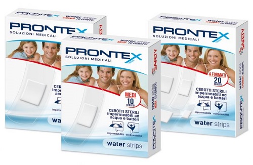 CEROTTO PRONTEX WATER STRIPS ASSORTITO 20 PEZZI - farmagiri