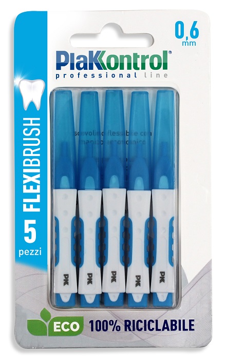 PLAKKONTROL SCOVOLINO INTERDENTALE FLEXI BRUSH06 BLISTER 5 PEZZI - farmagiri
