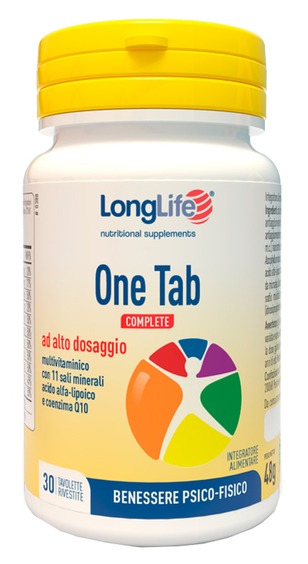 LONGLIFE ONE TAB COMPLETE 30 TAVOLETTE RIVESTITE - farmagiri