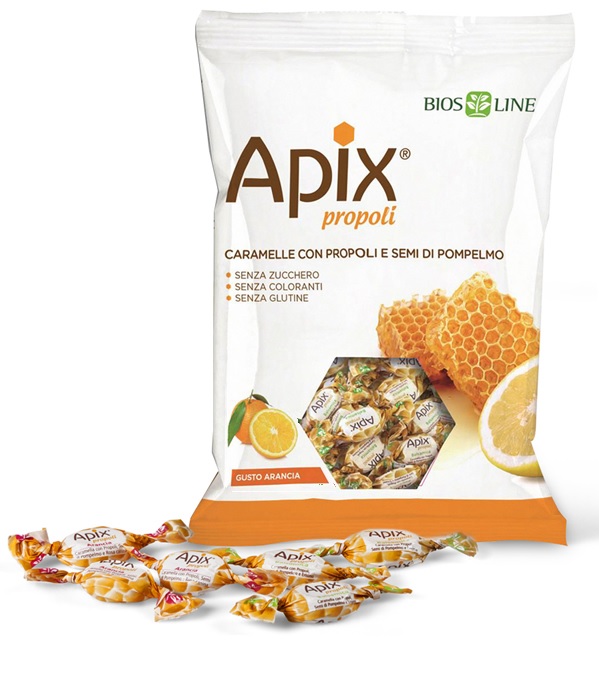 APIX PROPOLI CARAMELLA ARANCIA 50 G BIOSLINE - farmagiri