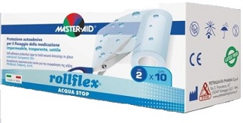 CEROTTO IMPERMEABILE PER FISSAGGIO MEDICAZIONI MASTER-AID ROLLFLEX A-STOP M 10X10 CM - farmagiri