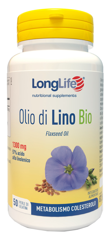 LONGLIFE OLIO DI LINO BIO 50 PERLE DI GELATINA - farmagiri