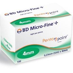 AGO PER PENNA DA INSULINA BD MICROFINE PENTAPOINT GAUGE 32 4 MM 100 PEZZI - farmagiri
