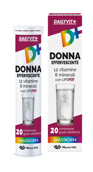 MASSIGEN DONNA MULTIVITAMINICO E MULTIMINERALE EFFERVESCENTE 20 COMPRESSE - farmagiri