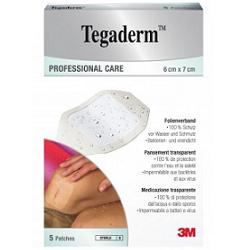 TEGADERM MEDICAZIONE IMPERMEABILE TRASPARENTE 5 PEZZI 6X7 CM - farmagiri