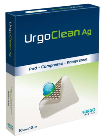 MEDICAZIONE TNT ASSORBENTE GELIFICANTE URGOCLEAN AG/SILVER 10X10CM 5 PEZZI - farmagiri
