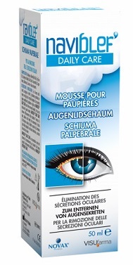 NAVIBLEF DAILY CARE SCHIUMA PER RIMOZIONE SECREZIONI OCULARI DA PALPEBRE E CIGLIA 50 ML - farmagiri