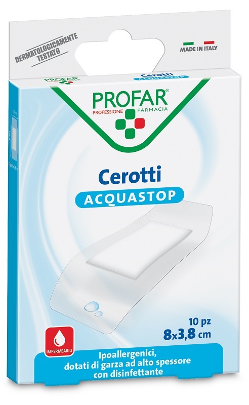 CEROTTO ACQUASTOP SUPER 8X3,8 CM PROFAR 10 PEZZI - farmagiri